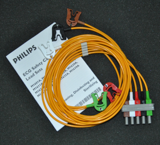 Philips M1621A five-lead wire clip / operating room Special Leadwires philips m1621a