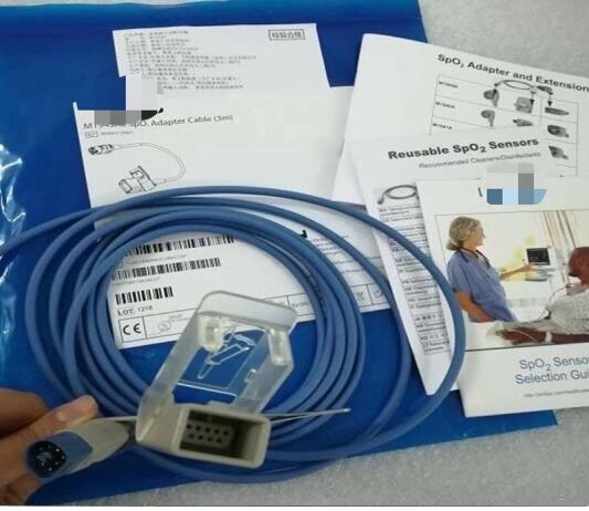 Mm1943al -  surgical  Blood oxy-gen  cord 8 needles to 9 holes (D head to trapezoidal head)